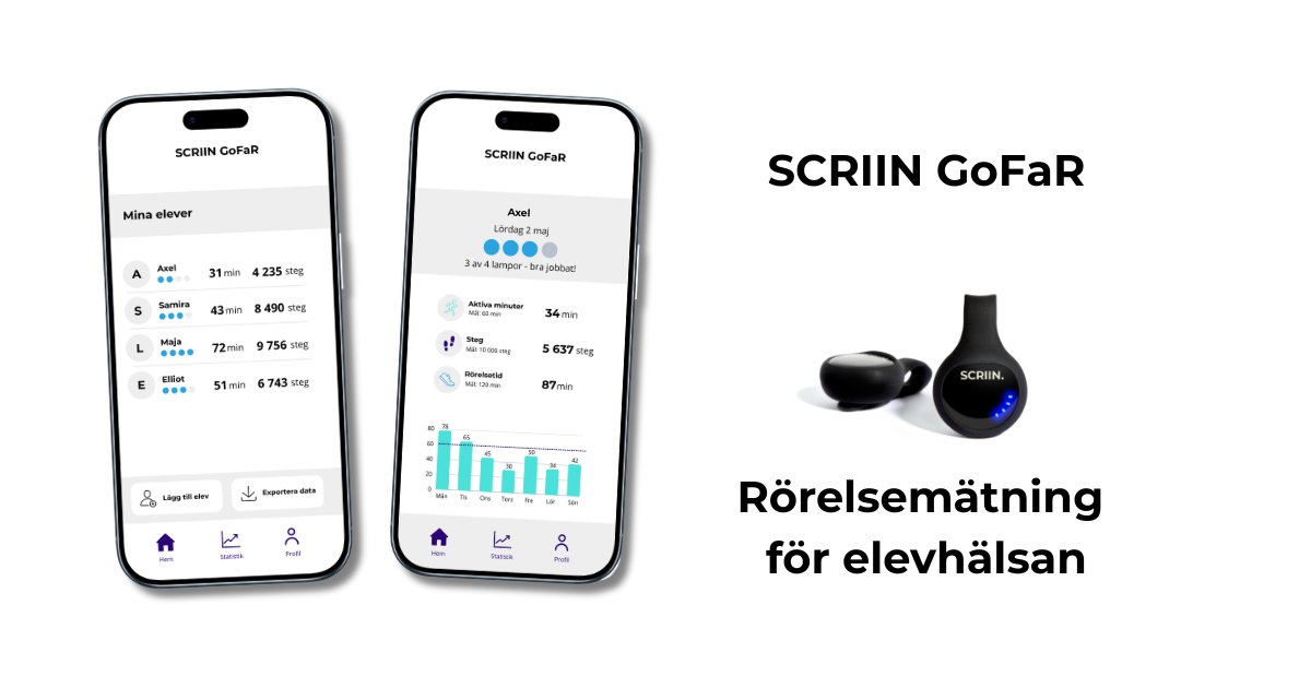 SCRIIN GoFaR - rörelsemätning för elevhälsan